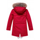 Подростковая для девочки зимняя парка красного цвета 9046Kr