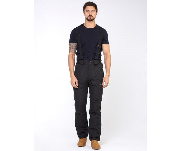 Мужские зимние горнолыжные брюки черного цвета 18005Ch