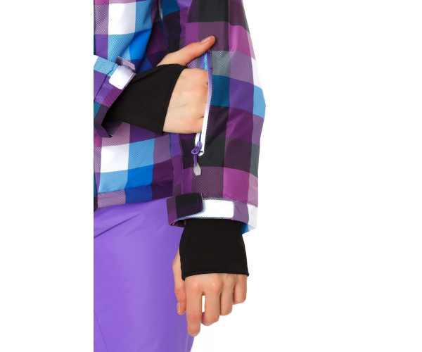 Женская зимняя горнолыжная куртка фиолетового цвета 1807F