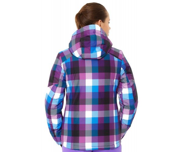 Женская зимняя горнолыжная куртка фиолетового цвета 1807F