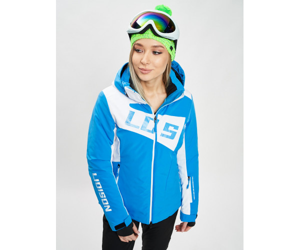 Горнолыжная куртка женская синего цвета 77030S