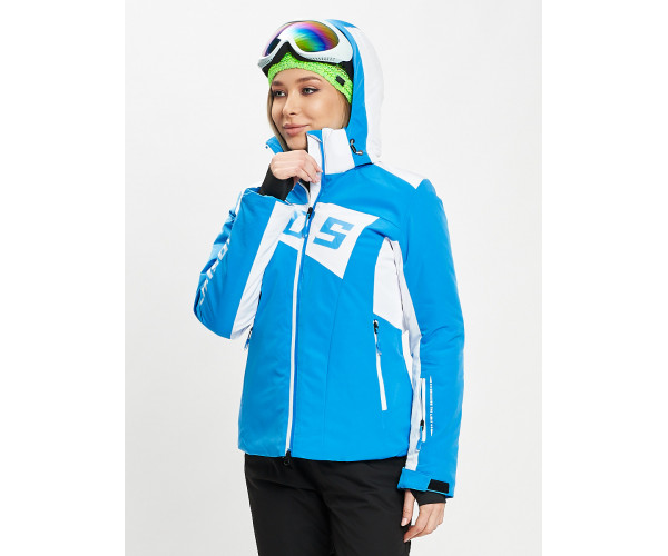 Горнолыжная куртка женская синего цвета 77030S