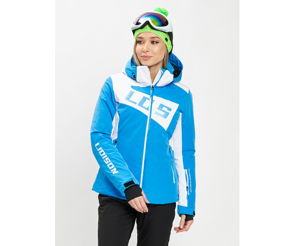 Горнолыжная куртка женская синего цвета 77030S
