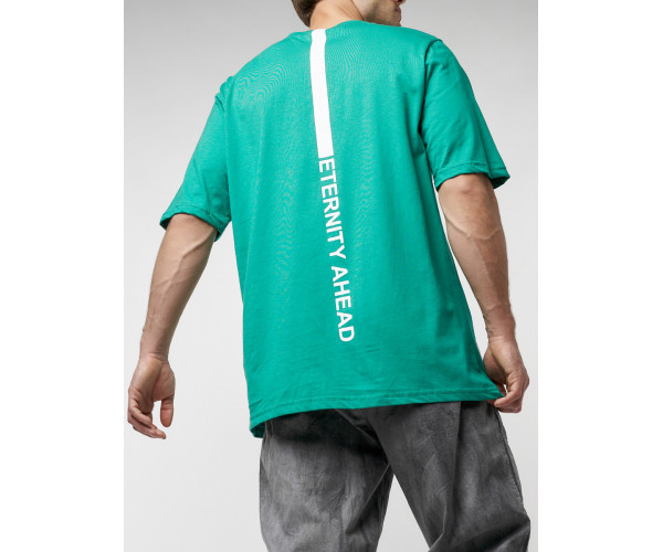 Футболка оверсайз зеленого цвета 224012Z