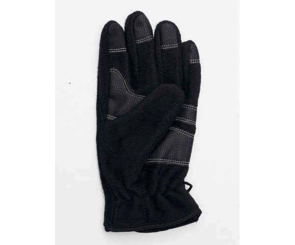 Перчатки мужские на флисе черного цвета 699Ch