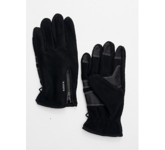 Перчатки мужские на флисе черного цвета 699Ch