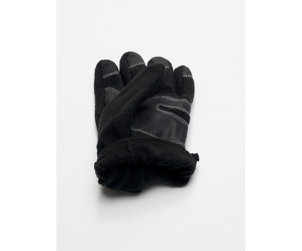 Перчатки мужские на флисе черного цвета 699Ch