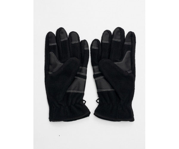 Перчатки мужские на флисе черного цвета 699Ch