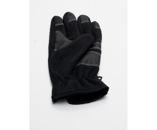 Перчатки мужские на флисе черного цвета 699Ch