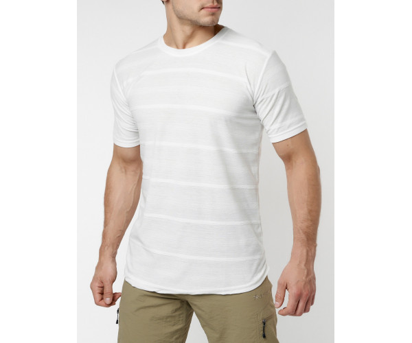 Мужская футболка однотонная белого цвета 221488Bl