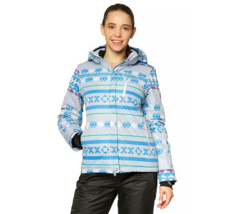 Женская зимняя горнолыжная куртка серого цвета 1795Sr