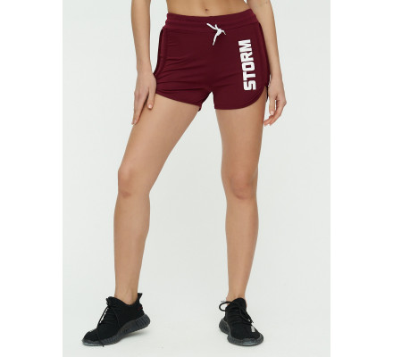 Спортивные шорты женские бордового цвета 3005Bo