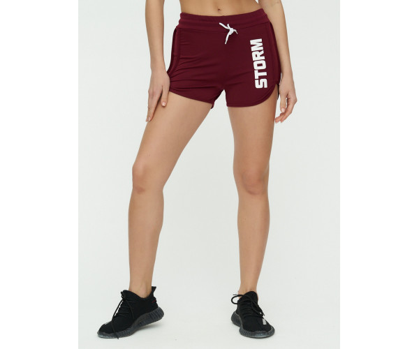 Спортивные шорты женские бордового цвета 3005Bo