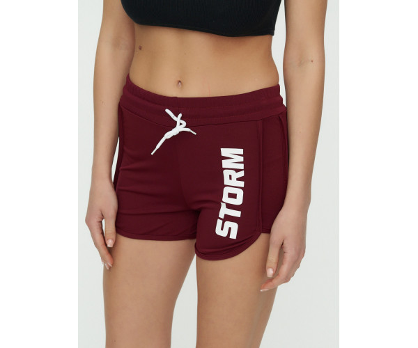 Спортивные шорты женские бордового цвета 3005Bo