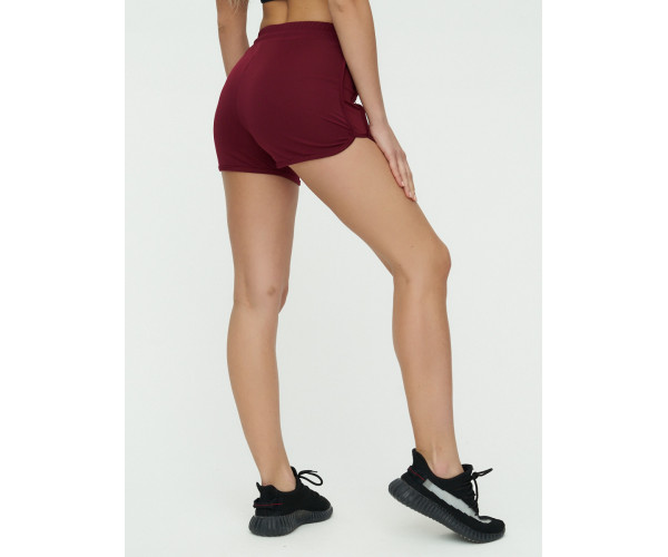 Спортивные шорты женские бордового цвета 3005Bo