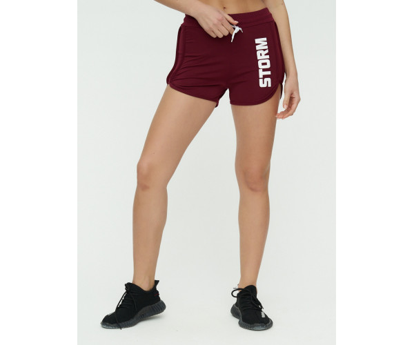 Спортивные шорты женские бордового цвета 3005Bo