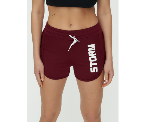 Спортивные шорты женские бордового цвета 3005Bo