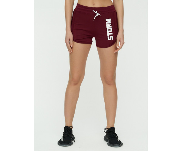 Спортивные шорты женские бордового цвета 3005Bo