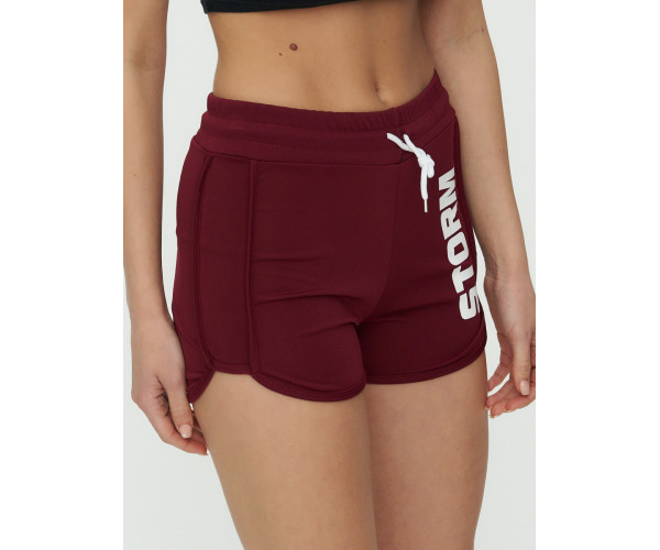 Спортивные шорты женские бордового цвета 3005Bo