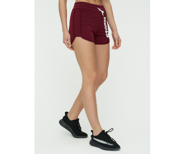 Спортивные шорты женские бордового цвета 3005Bo