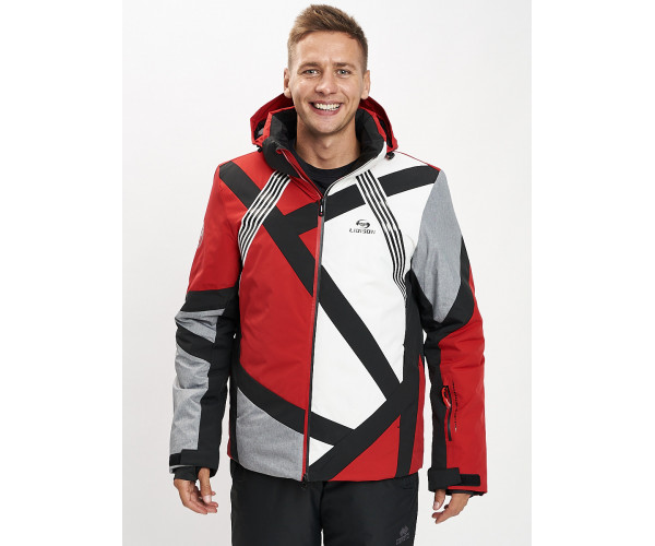 Горнолыжный костюм мужской красного цвета 077015Kr