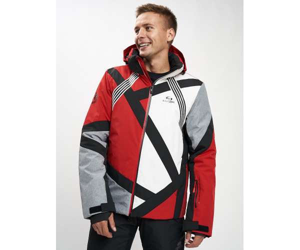 Горнолыжный костюм мужской красного цвета 077015Kr