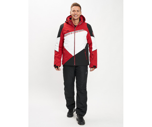 Горнолыжная куртка мужская красного цвета 77016Kr