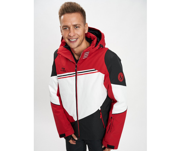 Горнолыжная куртка мужская красного цвета 77016Kr