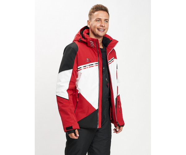 Горнолыжная куртка мужская красного цвета 77016Kr
