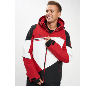 Горнолыжная куртка мужская красного цвета 77016Kr