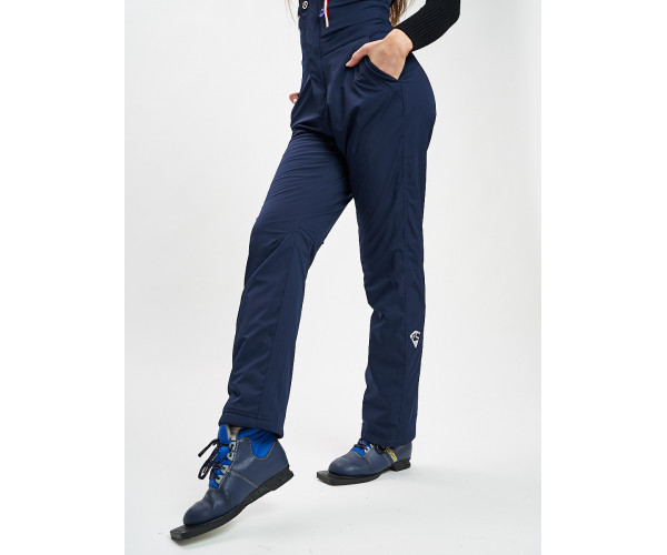 Горнолыжный костюм женский темно-синего цвета 077034TS