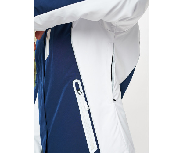 Горнолыжный костюм женский темно-синего цвета 077034TS