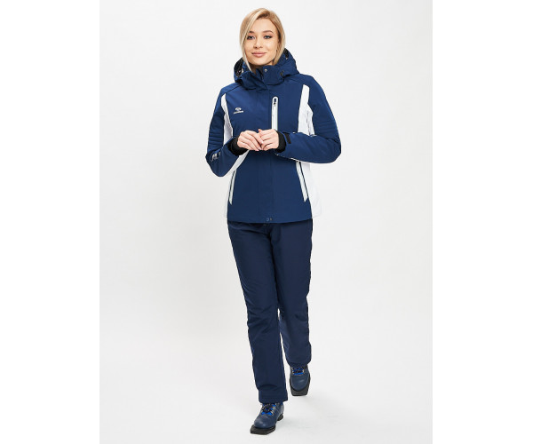 Горнолыжный костюм женский темно-синего цвета 077034TS