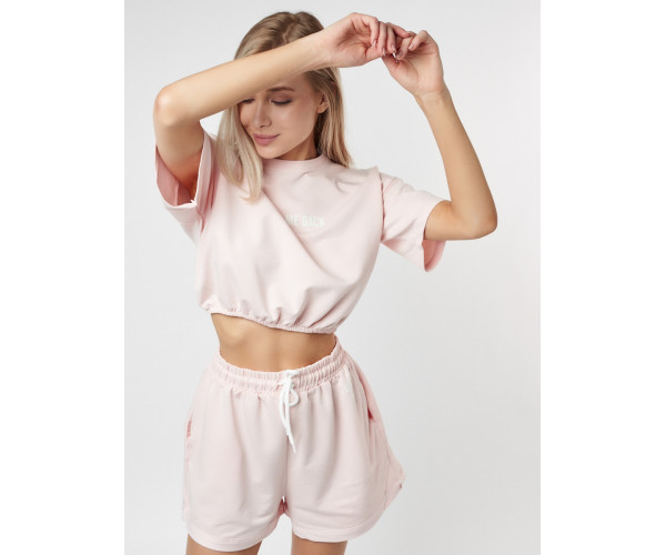 Костюм шорты и топ розового цвета 22109R