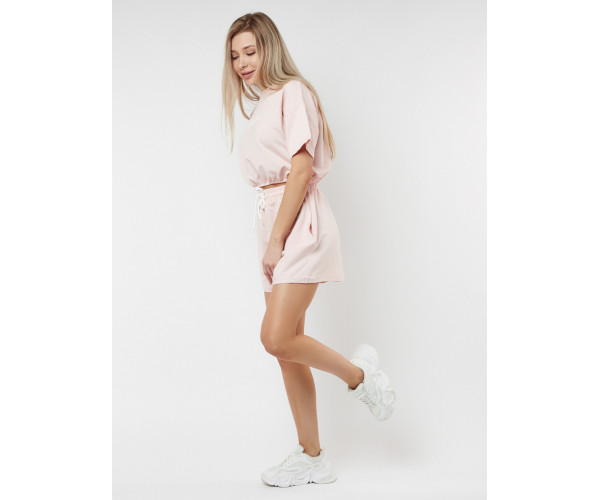 Костюм шорты и топ розового цвета 22109R