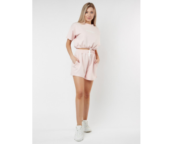 Костюм шорты и топ розового цвета 22109R