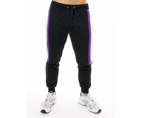 Спортивный костюм трикотажный черного цвета 9157Ch