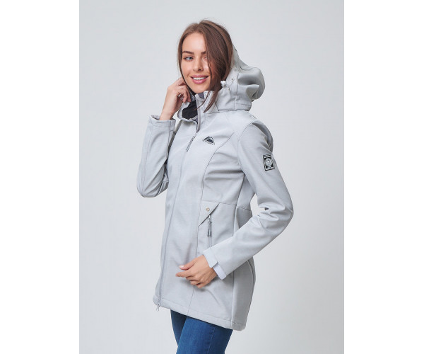 Ветровка  женская светло-серого цвета 2037SS