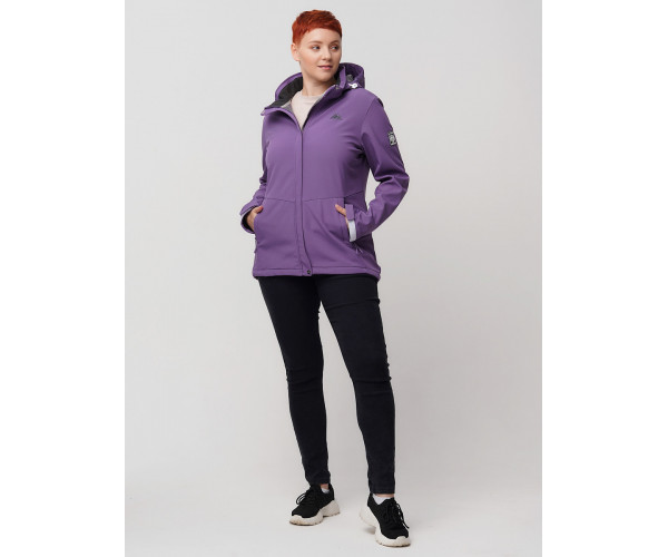 Ветровка  bigsize фиолетового цвета 2034-1F