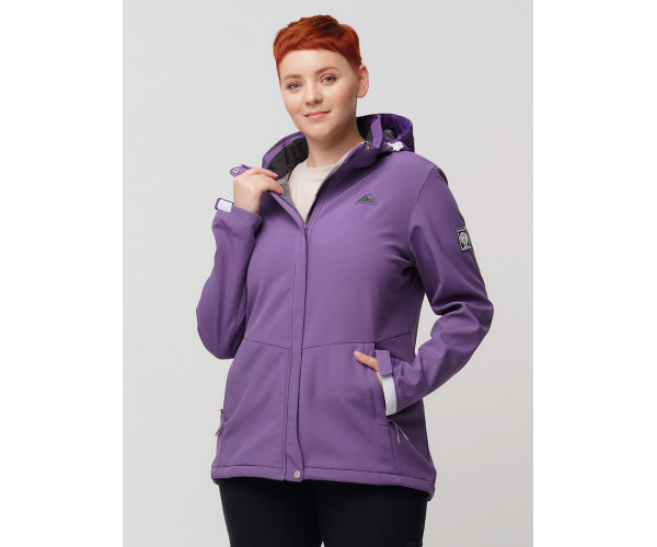 Ветровка  bigsize фиолетового цвета 2034-1F