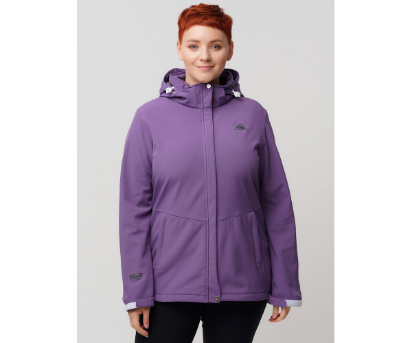 Ветровка  bigsize фиолетового цвета 2034-1F