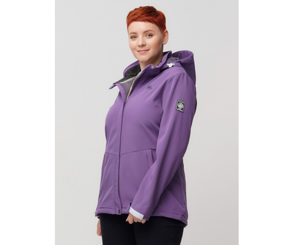 Ветровка  bigsize фиолетового цвета 2034-1F