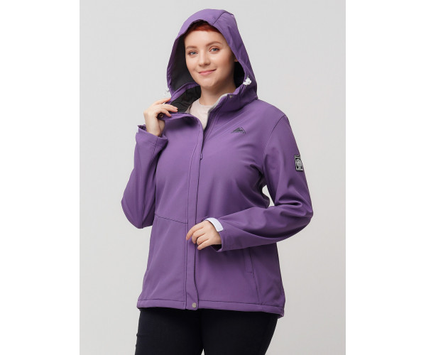 Ветровка  bigsize фиолетового цвета 2034-1F