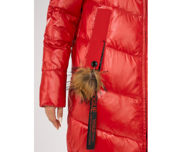 Куртка зимняя красного цвета 72169Kr