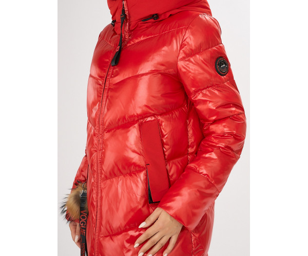 Куртка зимняя красного цвета 72169Kr