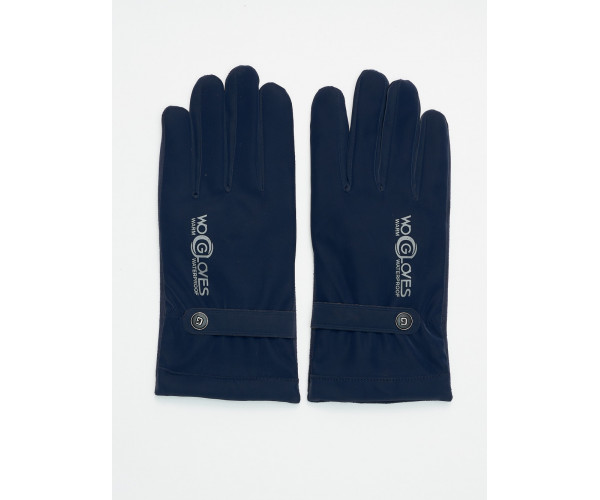 Классические перчатки зимние мужские темно-синего цвета 603TS