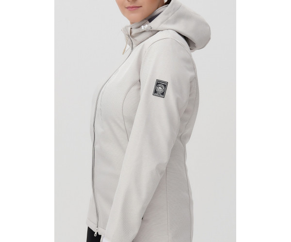 Женский осенний весенний костюм спортивный из ткани softshell большого размера бежевого цвета 02031-1B