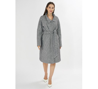 Пальто демисезонное серого цвета 42115Sr