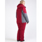 Женский зимний костюм горнолыжный большого размера бордового цвета 01934Bo