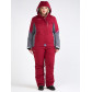 Женский зимний костюм горнолыжный большого размера бордового цвета 01934Bo